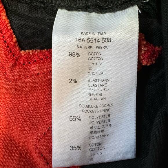 GIVENCHY Women’s Low Rise Skinny Leg Jeans Red Stars Whimsigoth Grunge Waist 27 - Picture 6 of 10